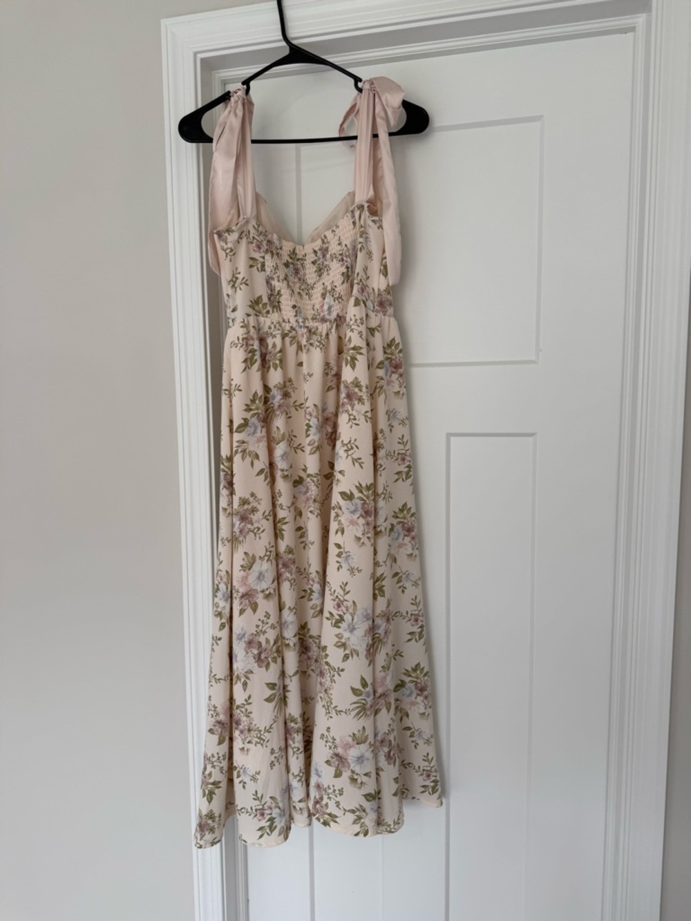 Pastel Cream Floral Corset Summer Dress - Picture 5 of 9